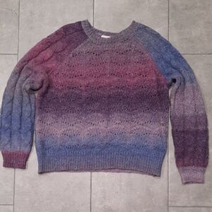 Knox Rose 100% Recycled Lace Knit Ombre Women's Sweater